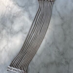 Elegant Silver Multi-Strand Bracelet